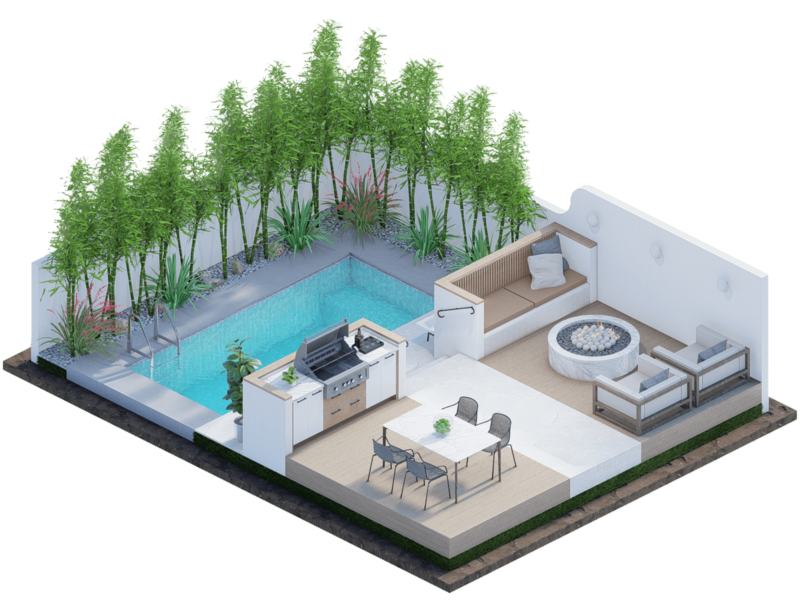 Soleado Contemporary Backyard