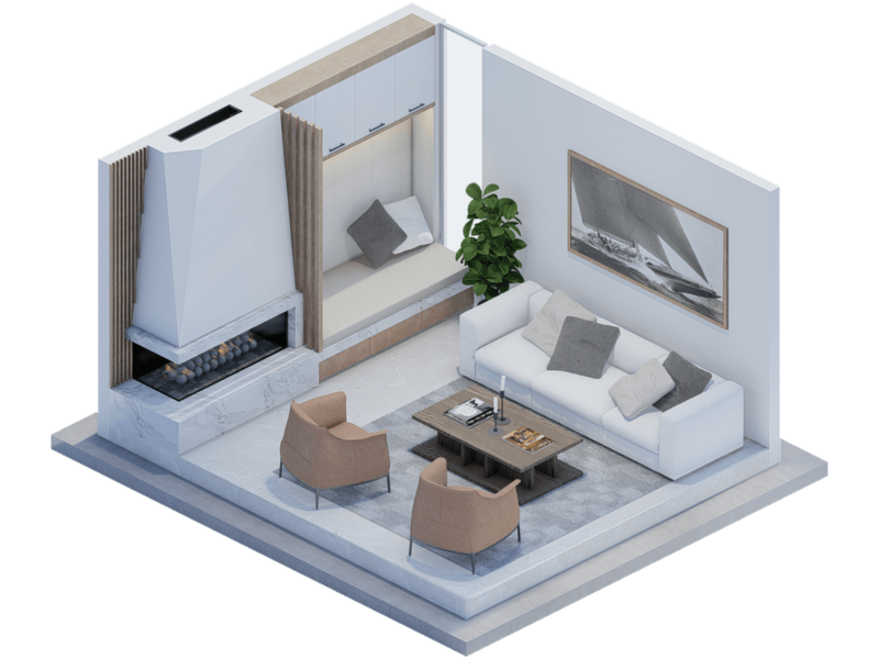 Soleado Contemporary Fireplace