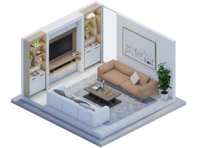 Soleado Contemporary Living Room